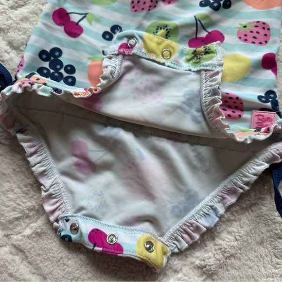 Ruffle Butts | Fruit Fiesta One Piece Rash Guard | Size 12-18 Months - Picture 5 of 8